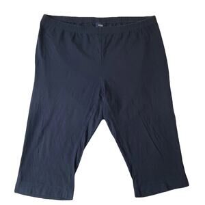 Basic Editions Women Shorts 1X Navy Lounge 17" Inseam 36” Waist Casual Stretch